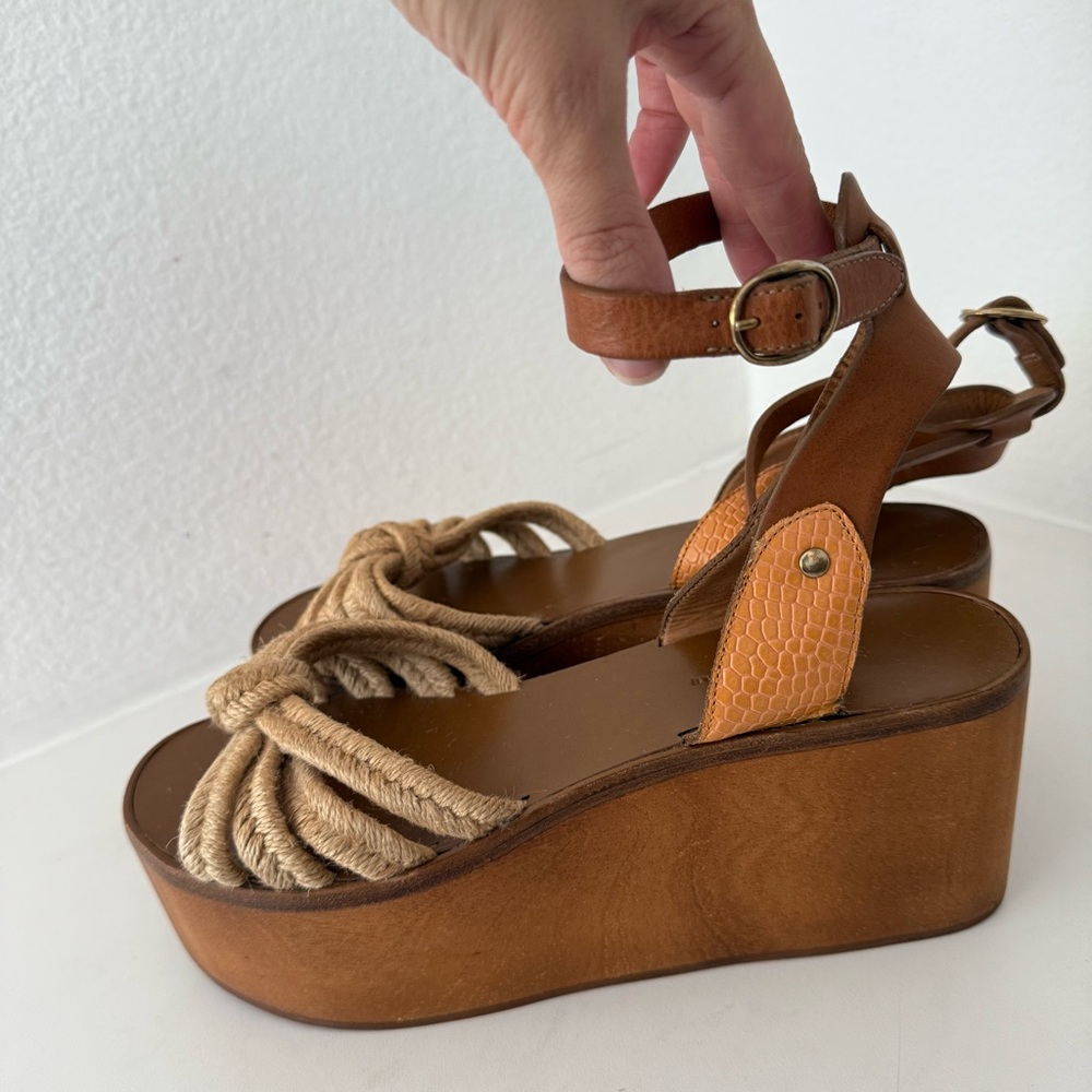 Isabel Marant Étoile Zia Wooden Platform Rope Sandals EU 39 - Picture 5 of 10